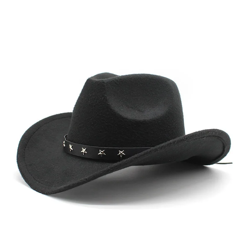 Wool Fedora Hat for Women Men Curved Brim Western Cowboy Hat Felt Jazz Cap Wedding Church Dress Hats chapeu feminino