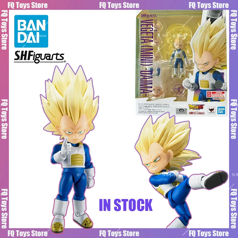 

Original Anime Figure Bandai Dragon Ball Z S.H.Figuarts SUPER SAIYAN 3 VEGETA -DAIMA Action Figurine Toys Collection Model 9cm