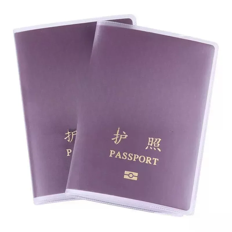 Thickened Transparent Protection Case for Passport with Card Holder Waterproof Wear-resistant Multi-card Slot Frosted for Stu... view 2