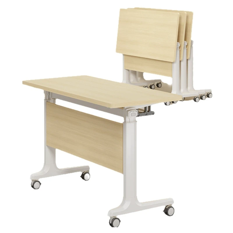 

Folding Splicing Training Table Movable Conference Table Flip Table and Chair Educational Institution Combination Roller Roller
