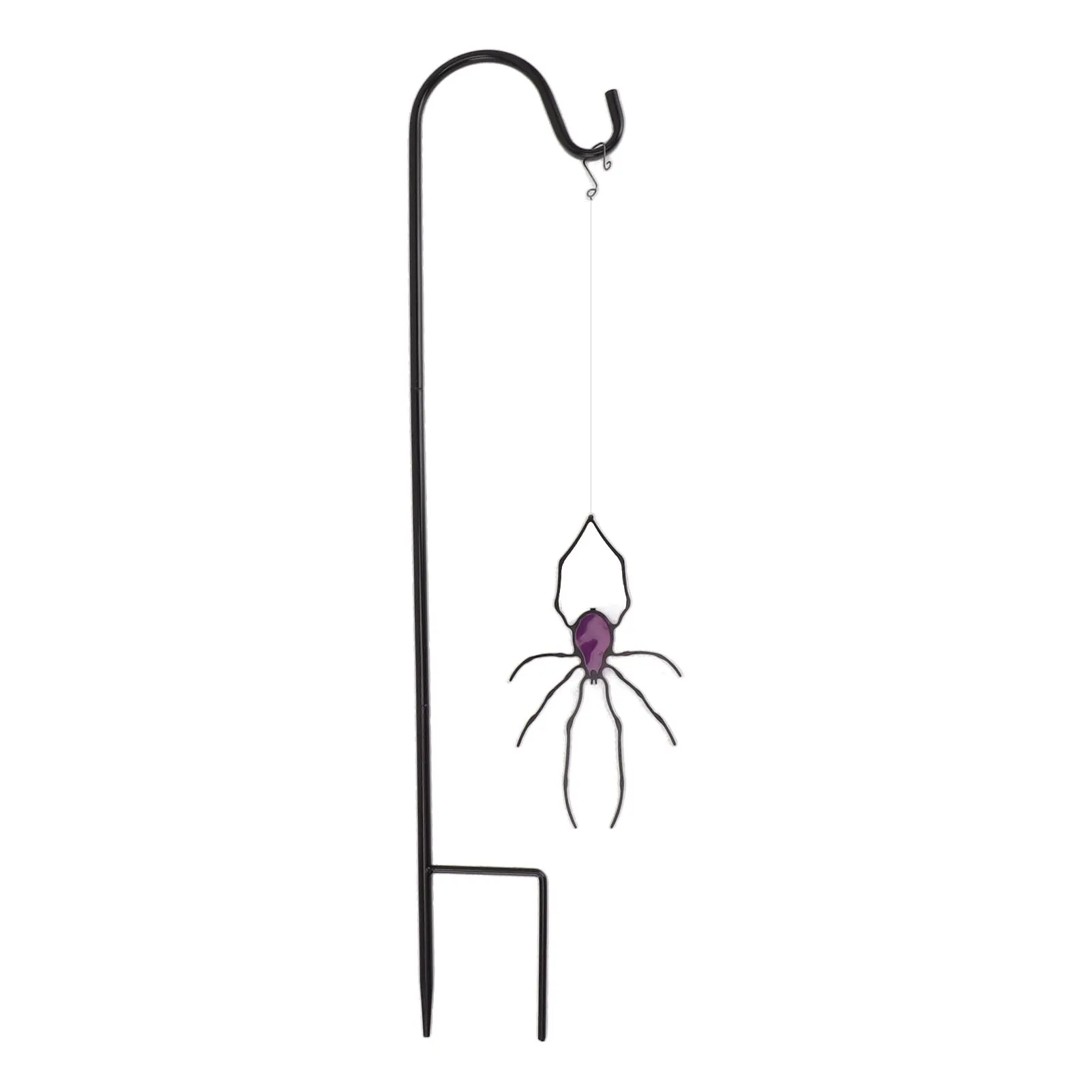 

Halloween Spider Garden Stake Statue Detachable Ground Pole Decoration For Lawn Courtyard Outdoors