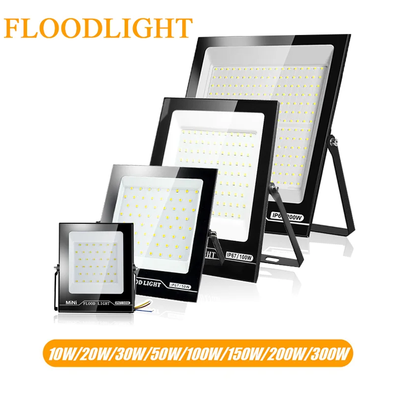 Waterproof IP67 LED Flood Light 10W 20W 30W 50W 100W 150W AC 220V Garden Projector Outdoor Lighting Spotlight Wall Floodlights