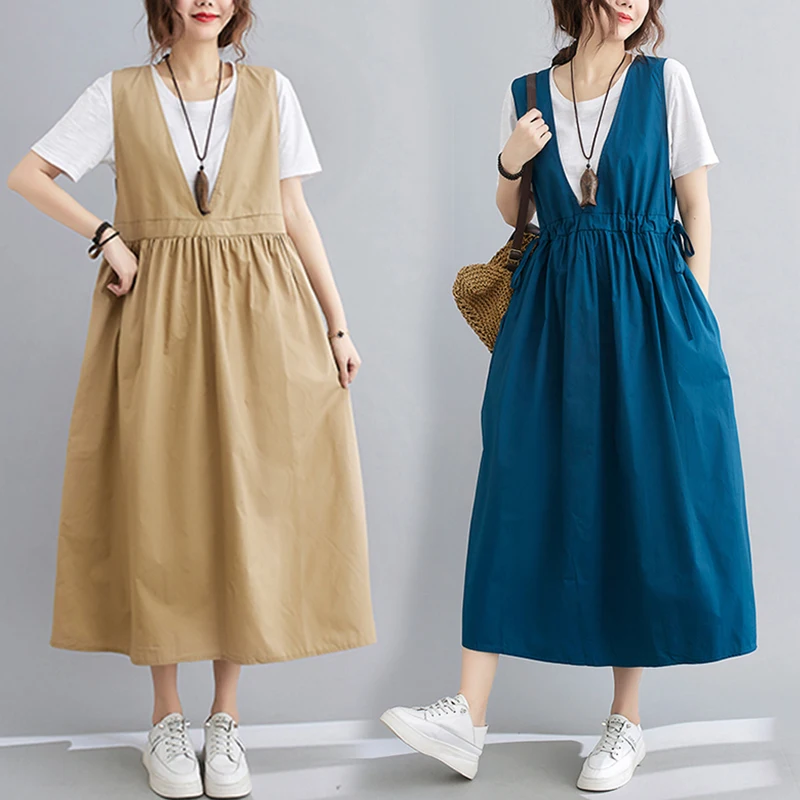 

Женская юбка-миди трапециевидной формы с V-Ne Svel Dr больших размеров и завязками на талии, повседневная летняя одежда для всего тела