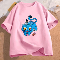 KPop Demon Hunters Cute Derpy Tiger Graphic T Shirts Fashion Vintage Short Sleeves T-shirt Men's Women Cotton Oversized T Shirt
