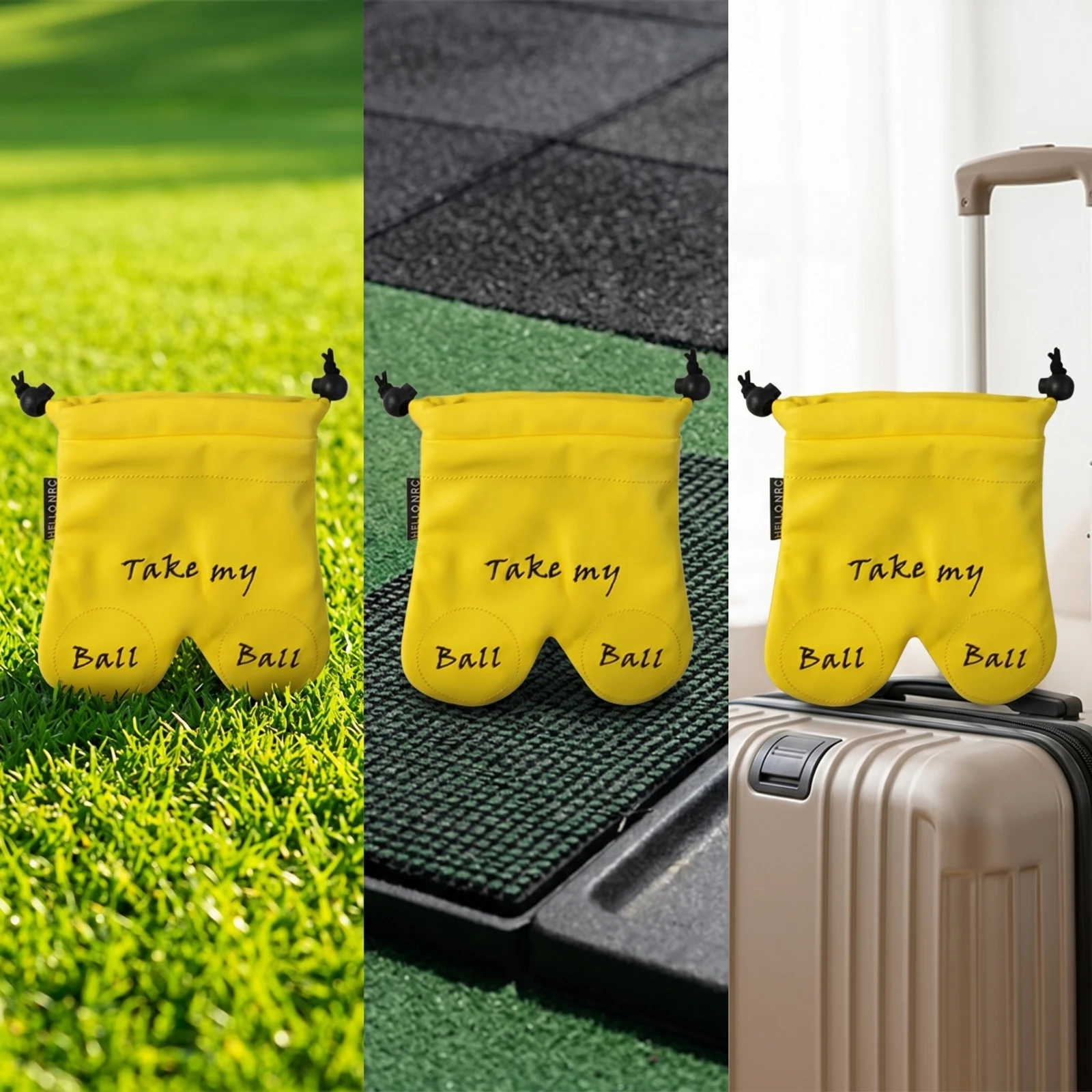 Golf Ball Pouch Attach-on Golf Ball Holder Golfbeutel Mit Karabiner Portable Balltasche Wipe-Clean for Golfers, Practice Rounds