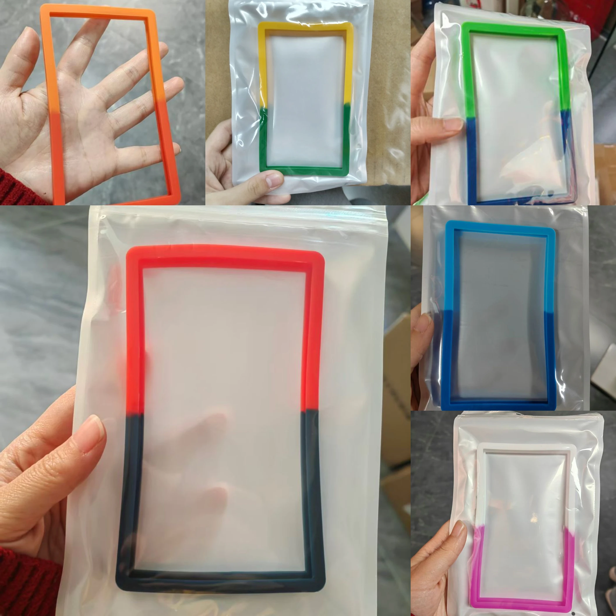 

6PCS set Rating Card Box Silicone Soft Rubber Color Protective Shell for P-S-A Graded Cards Fully Anti-drop Scratch Multicolor