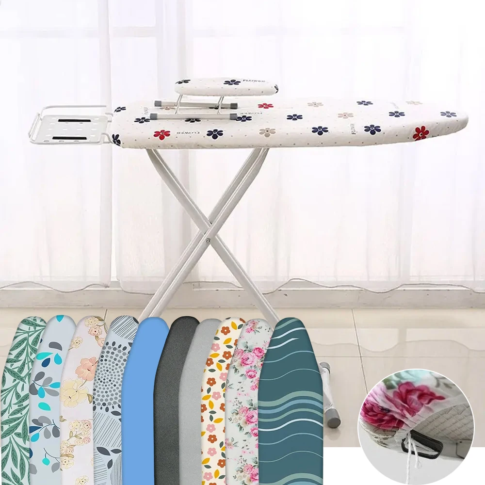 

Printed Elastic Ironing Tablecloth Heat Resistant Ironing Board Cover Blanket Pad Anti-burn Ironing Board Cotton Fabric 다리미판 커버