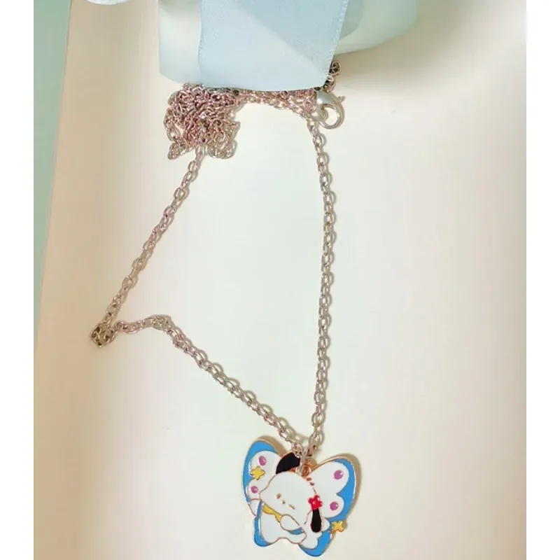 Sanrio Hello Kitty Ketting Anime Figuren Cartoon Gelegeerde Ketting Q Beeldjes Cinnamoroll Pochacco Anime Kinderen Verjaardagscadeaus