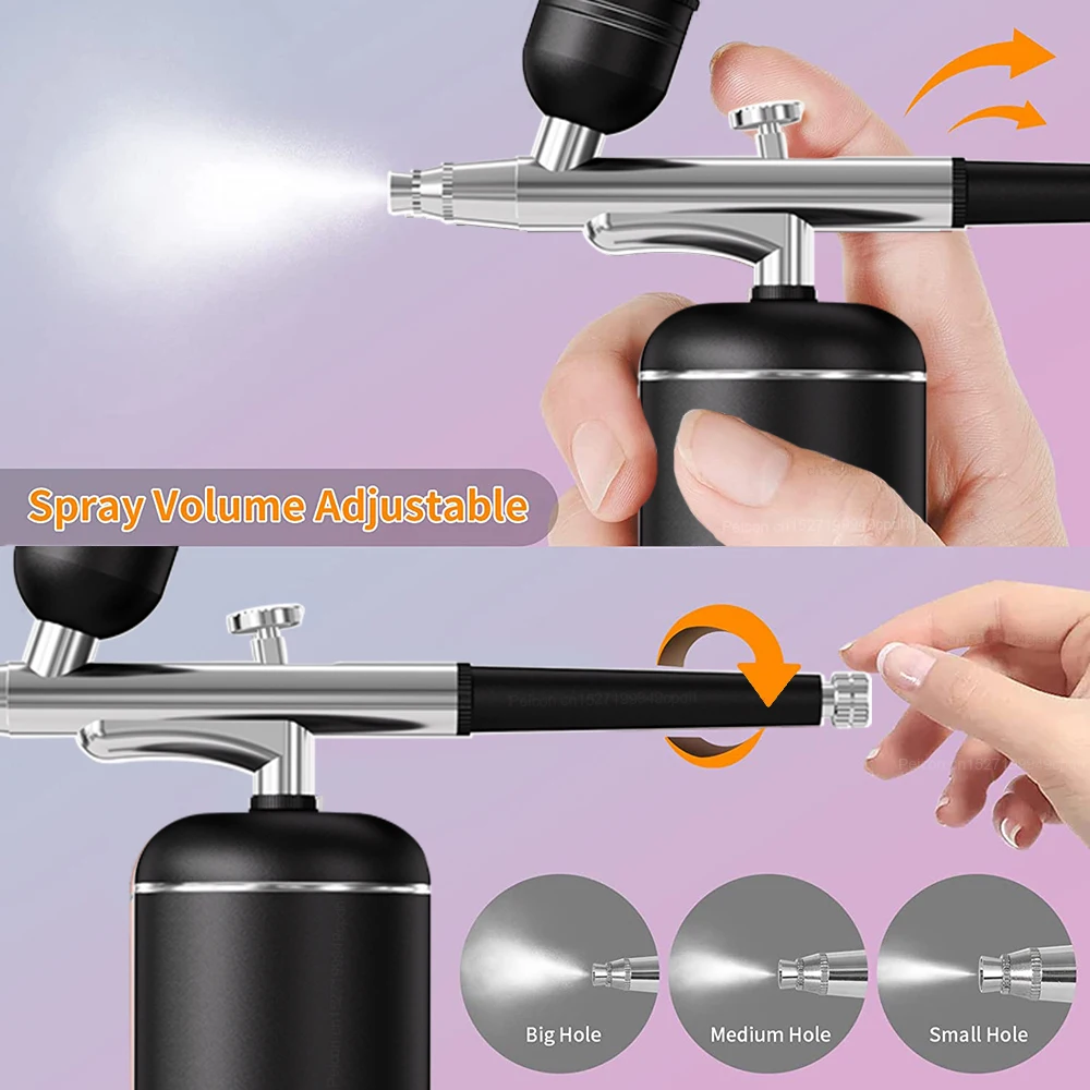 Аэрограф с компрессором, мини-пистолет-распылитель для рисования, моделирования, ремесел, беспроводной распылитель краски, набор для рисования аэрографом с компрессором