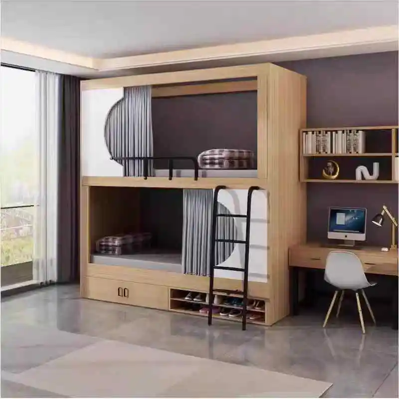 Camas literas, camas de dos pisos, hostales, personal, apartamentos, dormitorios escolares, camas altas y bajas, camas literas tipo cápsula espacial