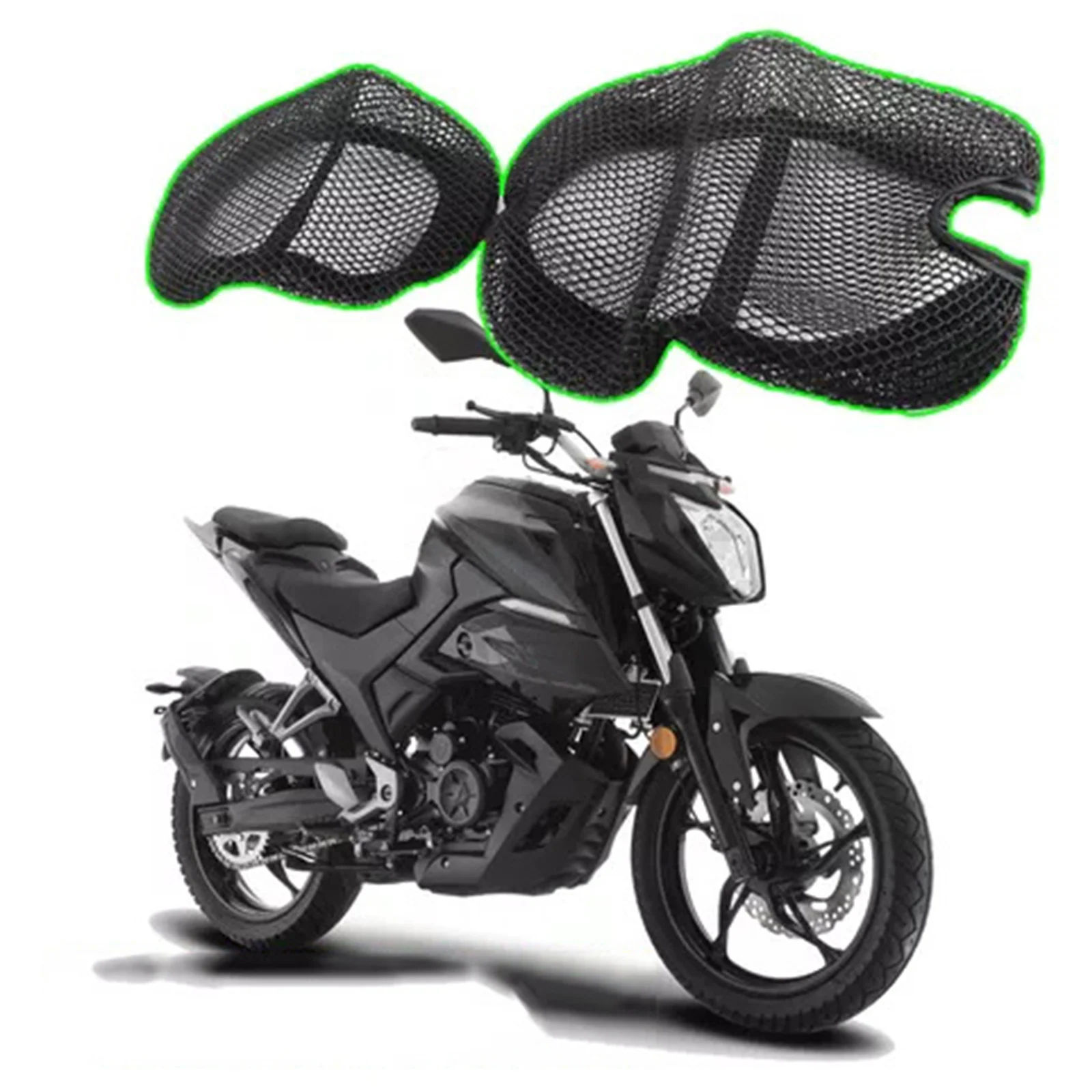 2pcs For Italika 250z GRAFITO 2019-2022 NEGRO 2022-2024 Mesh Motorcycle Seat Cover Breathable and Waterproof