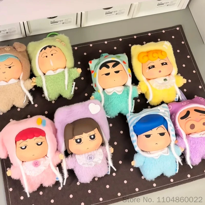 

Original Crayon Shin-Chan Sleepy Day Series Blind Box Mini Vinyl Plush Pendant Collectible Figurine Hanging Ornament Anime Model