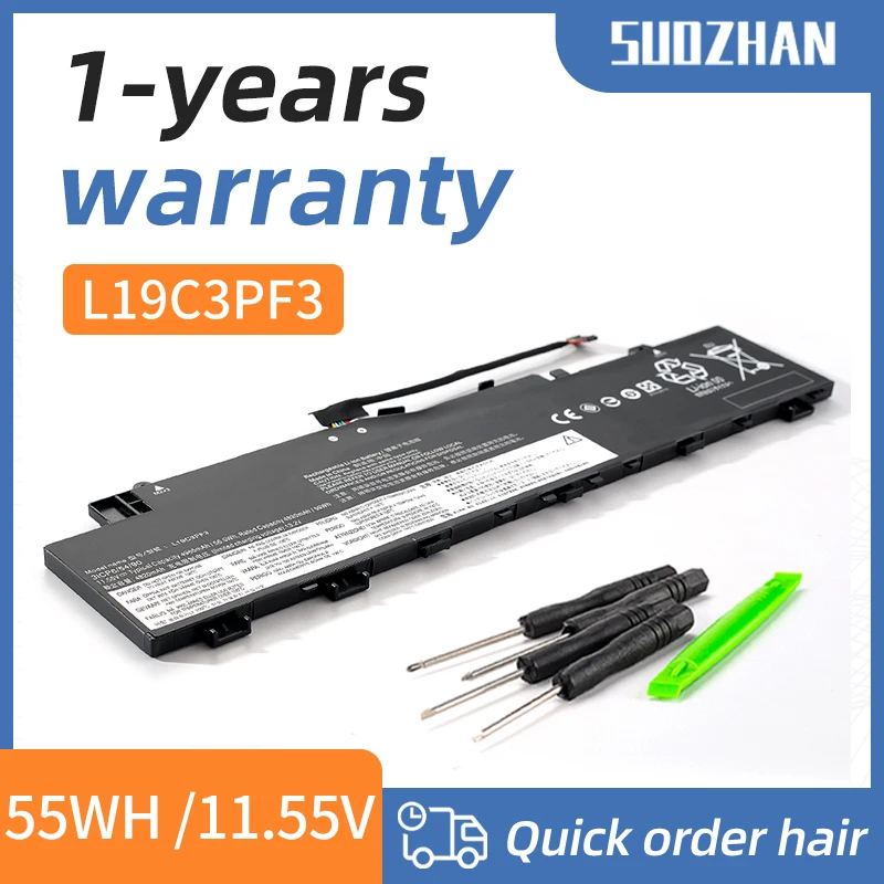 SUOZHAN L19M3PF4 Laptop Battery For Lenovo IdeaPad 5-14ALC05 14ARE05 14ITL05 5B10W86957 L19M3PF3 L19C3PF3 L19L3PF7