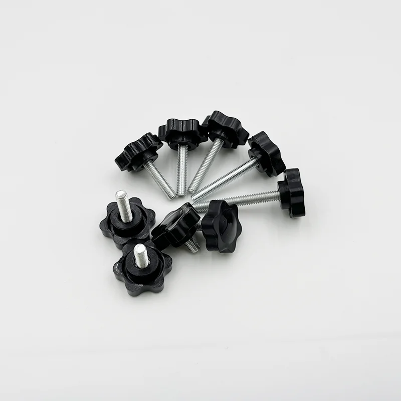 M5 M6 M8 Sternform Gewinde Klemmgriff Bolzen Bakelit Handknopf Anziehschraube Industrieausrüstung Kunststoff Stahl Set – Detail 8