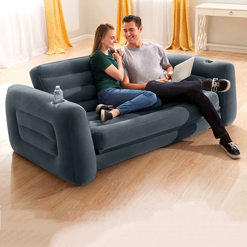 luxury cheap modern foldable sleeper living room pull out chair sofas furniture folding air inflatable sofa cum bed