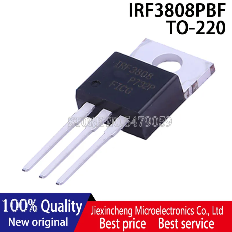 10PCS 100% Neue original IRF3808PBF IRF3808 75V/140A MOSFET ZU-220 N-kanal