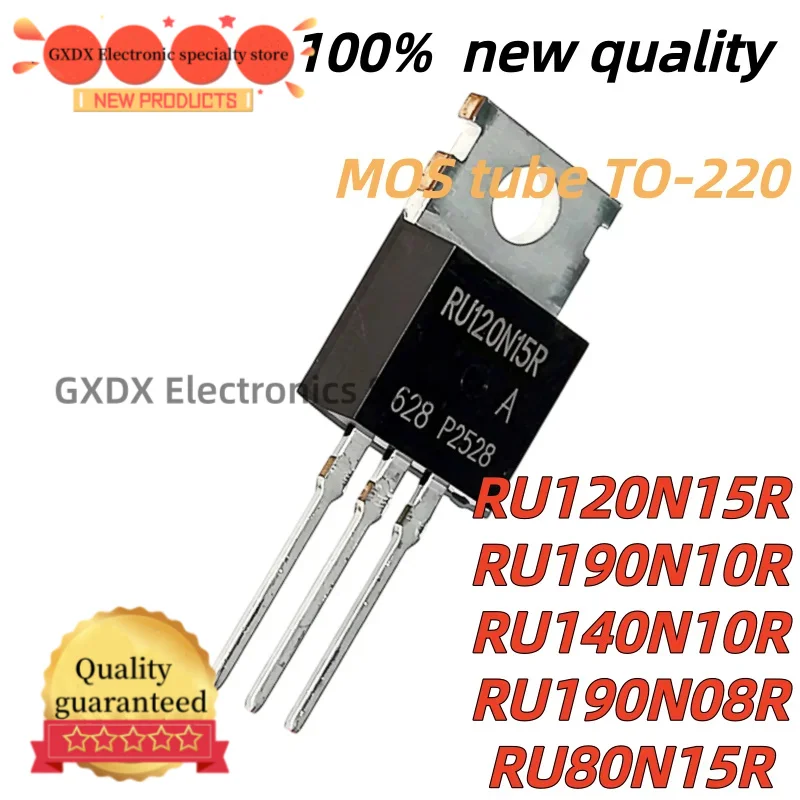 10pcs 100% New Quality RU80N15R RU140N10R TO220 RU190N10R RU190N08R RU120N15R MOS tube TO-220