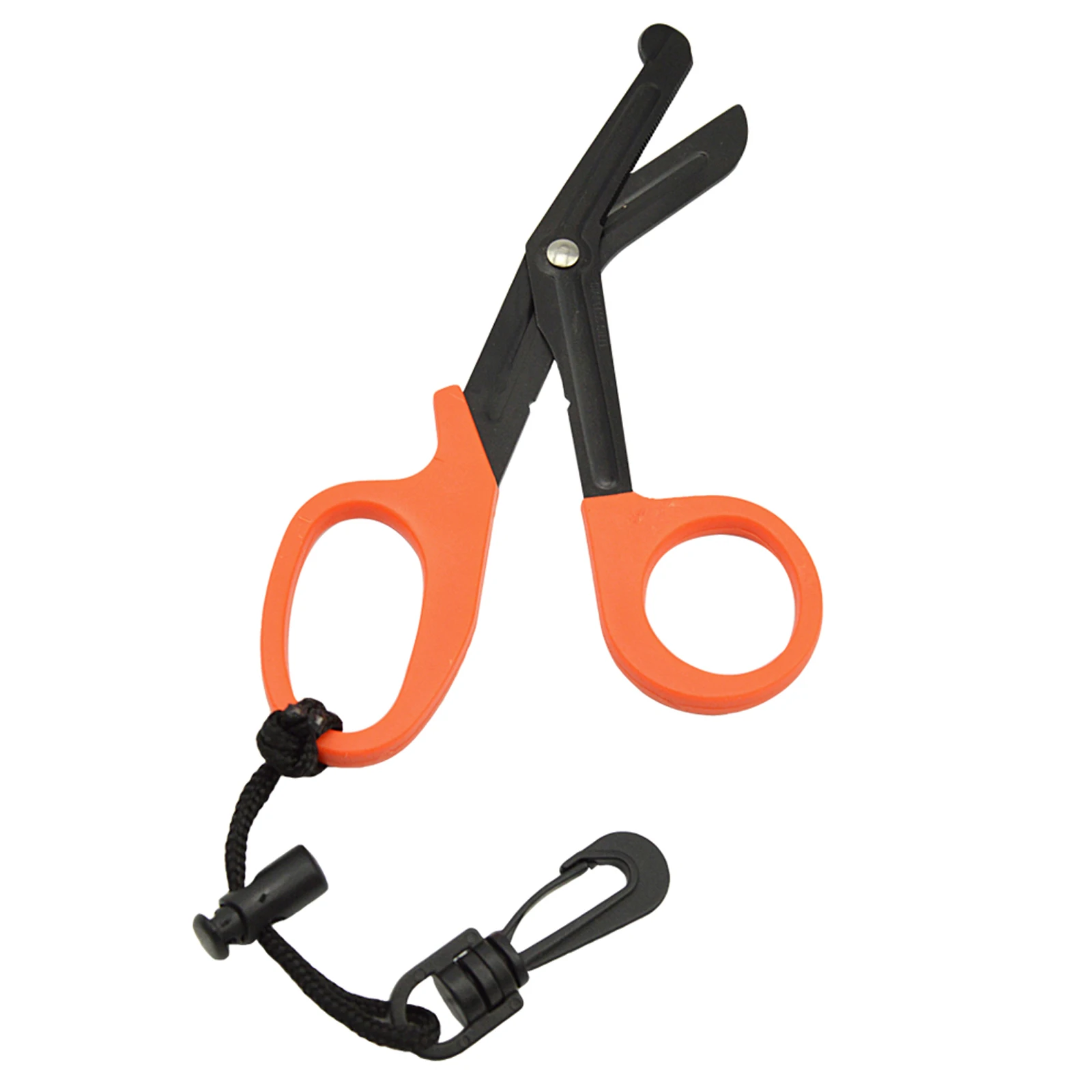 

420 Stainless Steel Diving Scissors with Swivel Hook & Lanyard