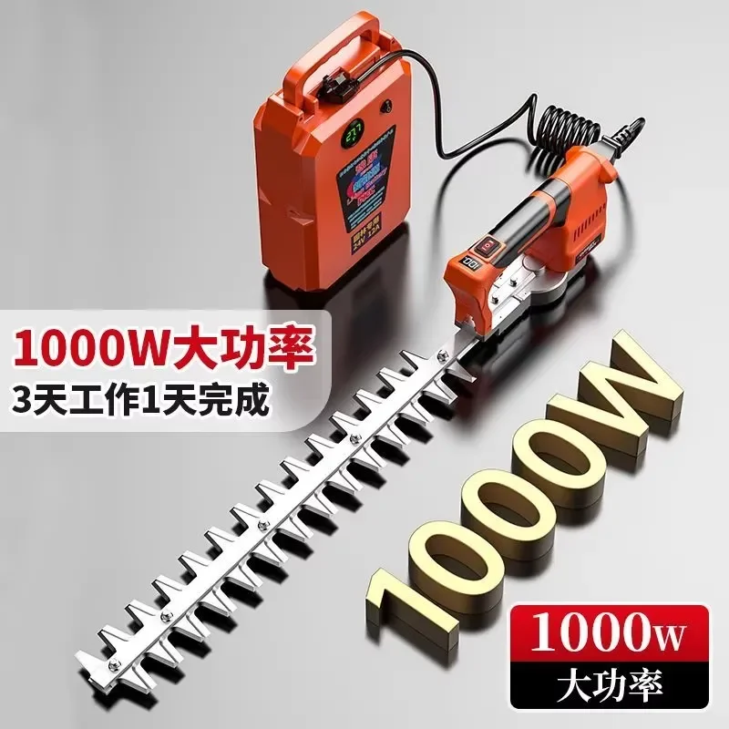 Electric Hedge Trimmer Cordless Rechargeable Lithium Battery Powered Garden Tool for Shrubs Bushes and Topiary Precision