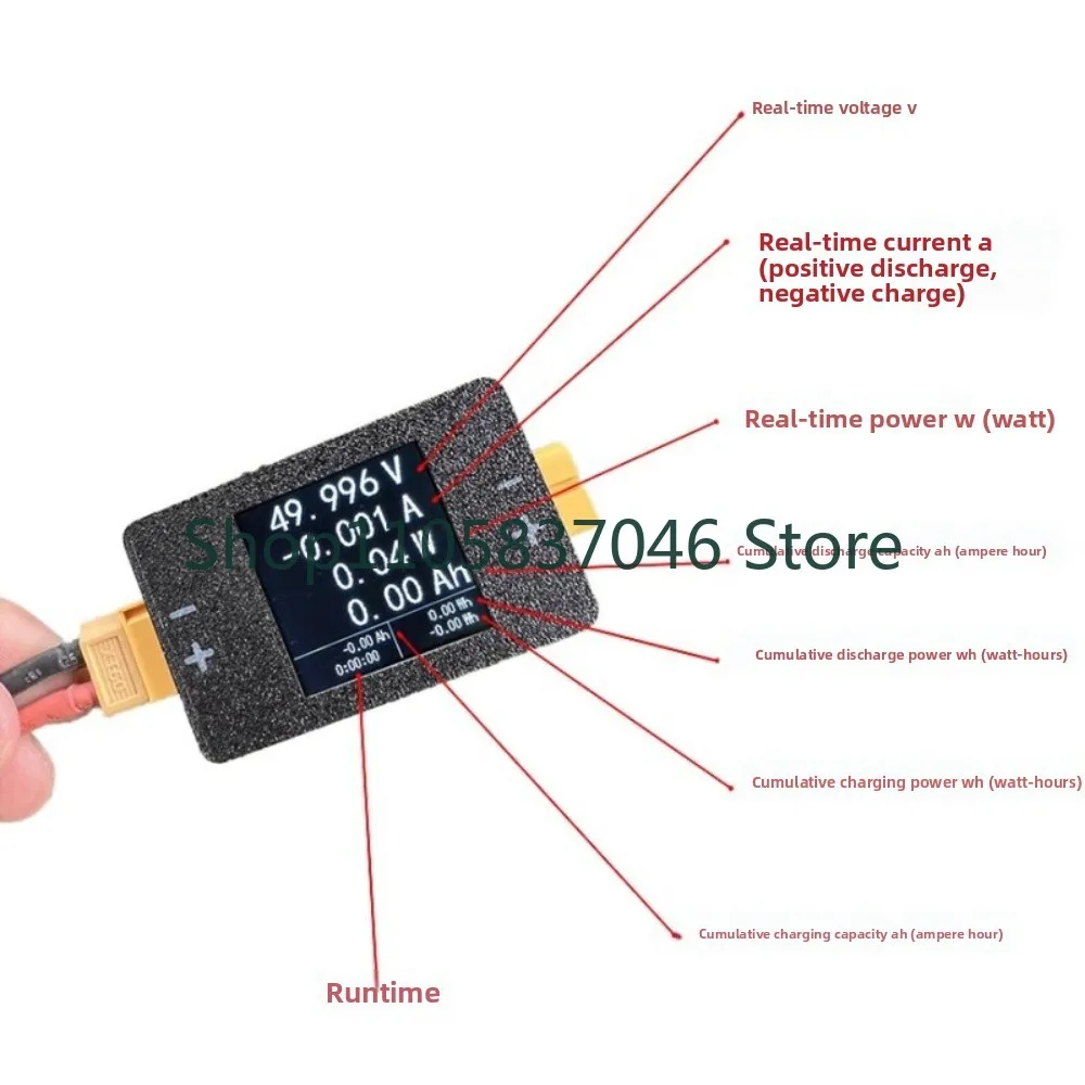 High precision power meter 8-150V 25A bidirectional ammeter Coulomb meter aircraft model voltage capacity tester