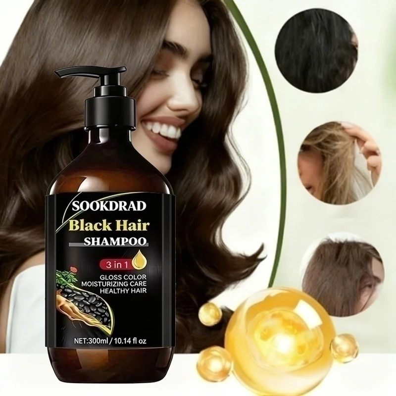 

Black Hair Shampoo Herbal Extract Nourish Scalp For All Hair Types