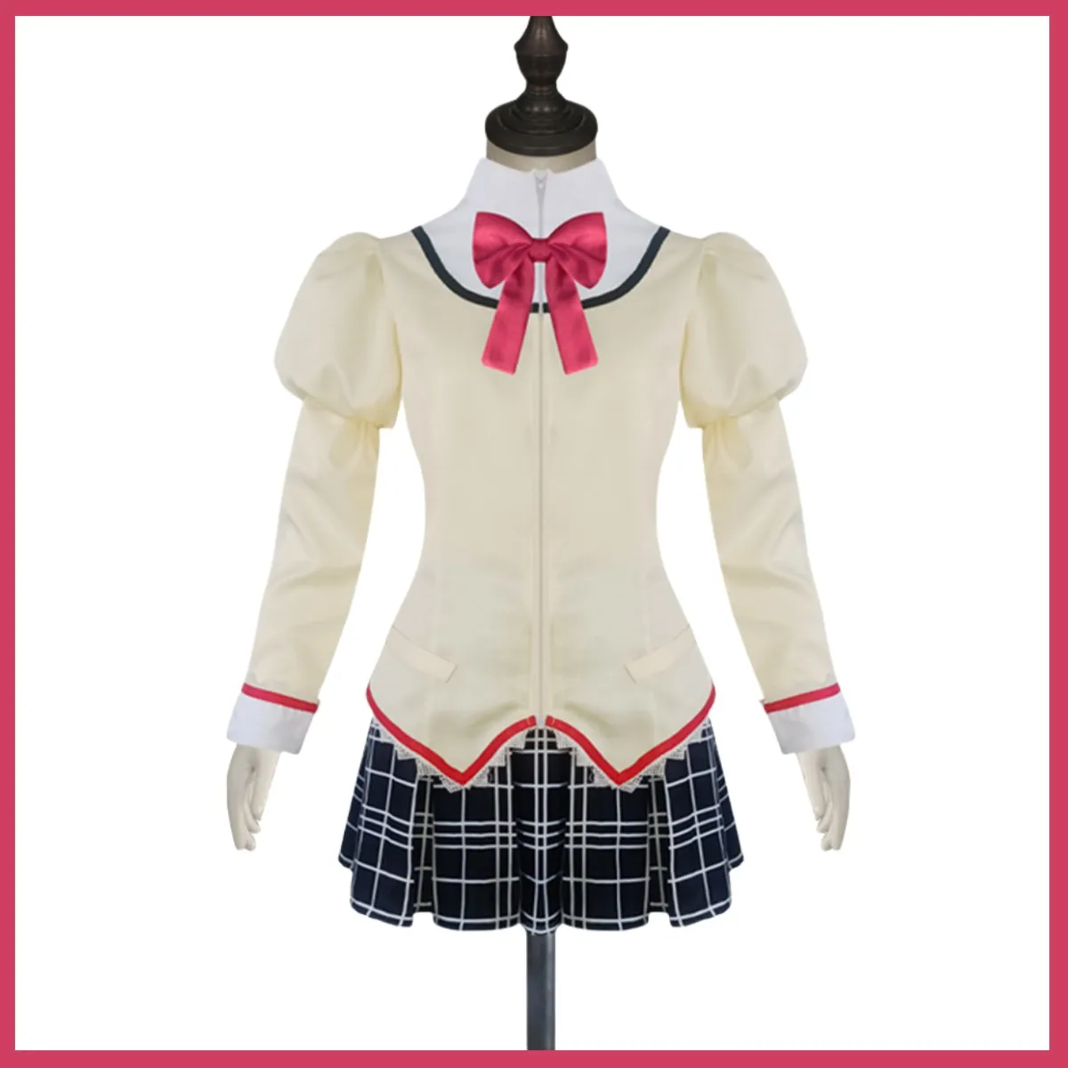 Puella Magi Madoka Magica Kaname Madoka Sakura Kyouko Miki Sayaka Tomoe Mami Akemi Homura Cosplay Costume Wig School Uniform - Image 2