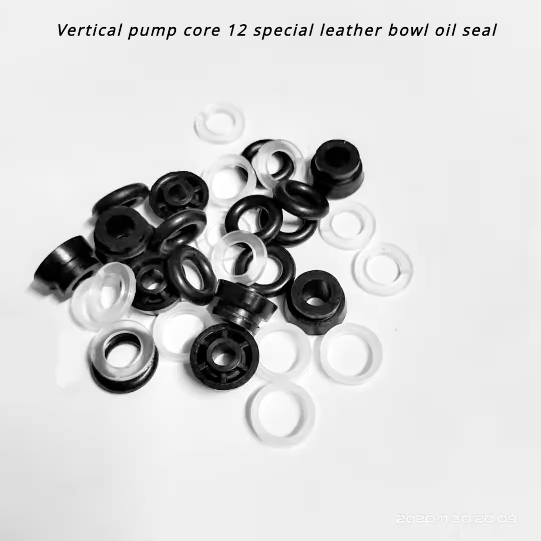 5 Sets Vertical Jack Pump Core Oil Seal Gasket Old-fashioned Leather Bowl 11mm 12mm Car Repair Tool Accessories