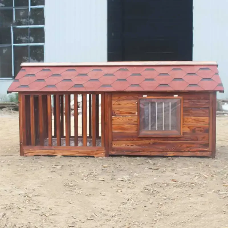 Outdoor large solid  insulation shack waterproof dog house dog cage dog house golden haired Samo pet house