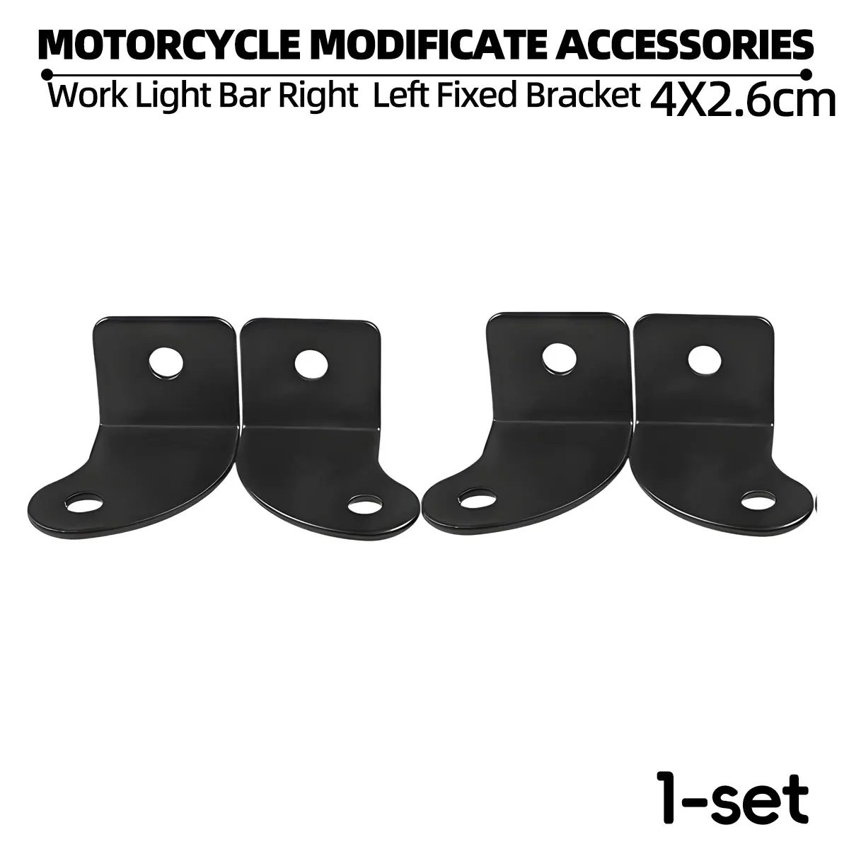 l型オートバイ延長ブラケットマウントホルダーサポート、ウインカーライト、ワークライトバー用、1セット