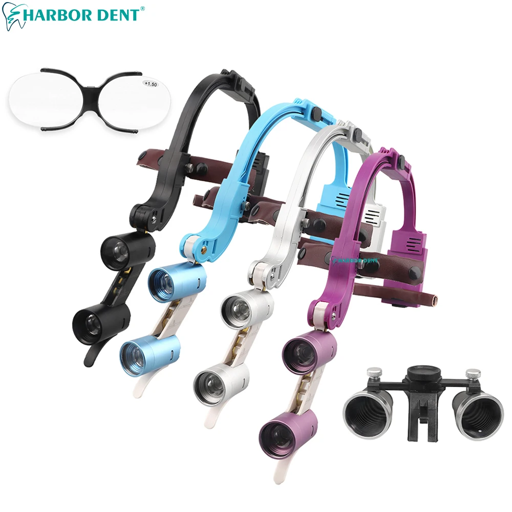 Dental Loupes Wireless LED Dental Headlight Lamp Rechargeable Headlamp Surgical Luxury Magnifying Glasses Dentists Lab Equipmen