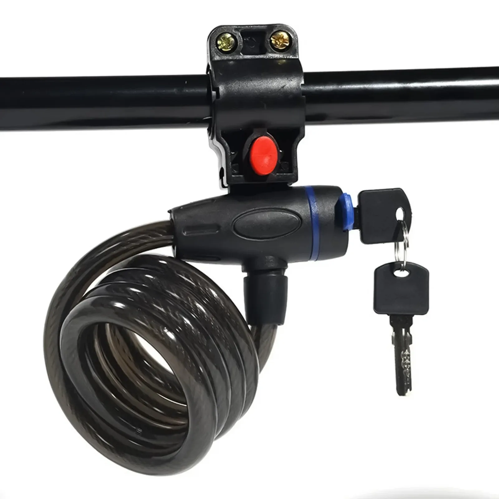 Bike Cable Lock with 2 Keys - Anti-Theft Steel Wire Security Lock for Bicycle Mountain  Bike  Road  Bike  Scooter