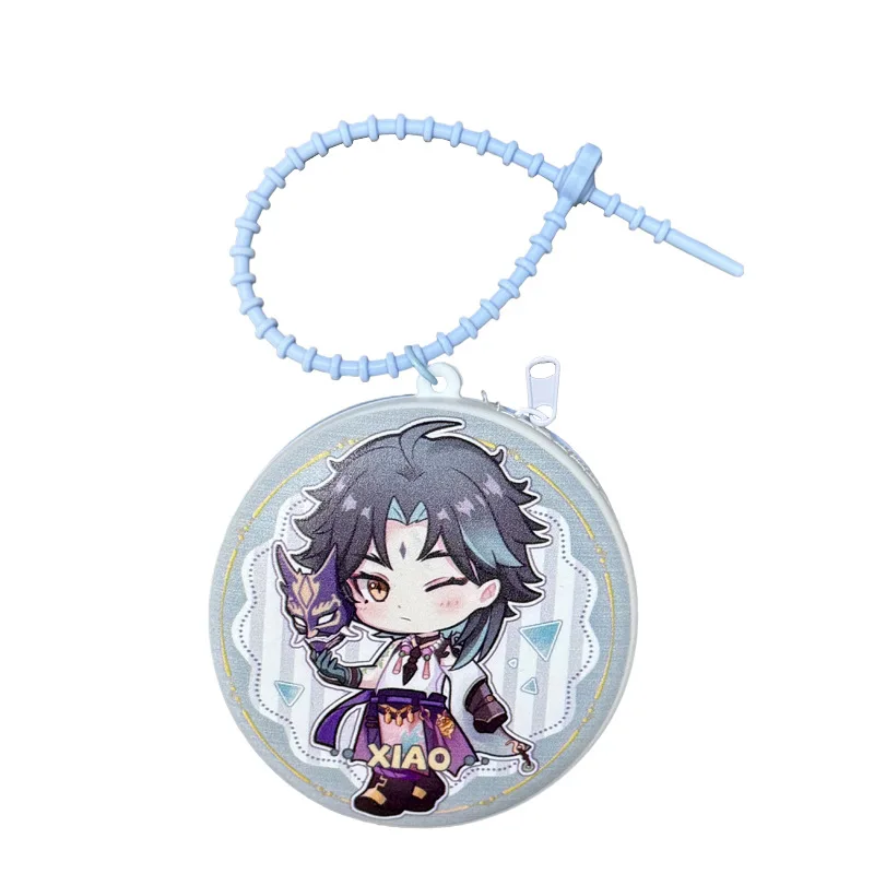 حقيبة تخزين تغيير فضفاضة مرتبطة بالرسوم المتحركة من مينسو، حقيبة سلسلة مفاتيح، قلادة، قلادة سلسلة مفاتيح السيارة