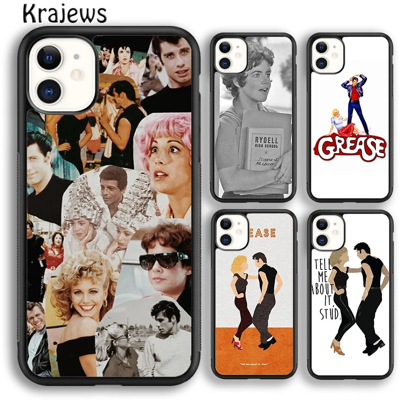 Krajews Grease Movie Collage Cast Phone Case Cover For iPhone 16 15 14 plus XS XR 11 12 mini pro max coque Fundas