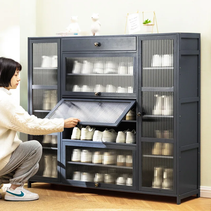 

Door shoe cabinet high vertical entry cabinet integrated door corridor with extremely narrow household shoe rack multi-layer wit