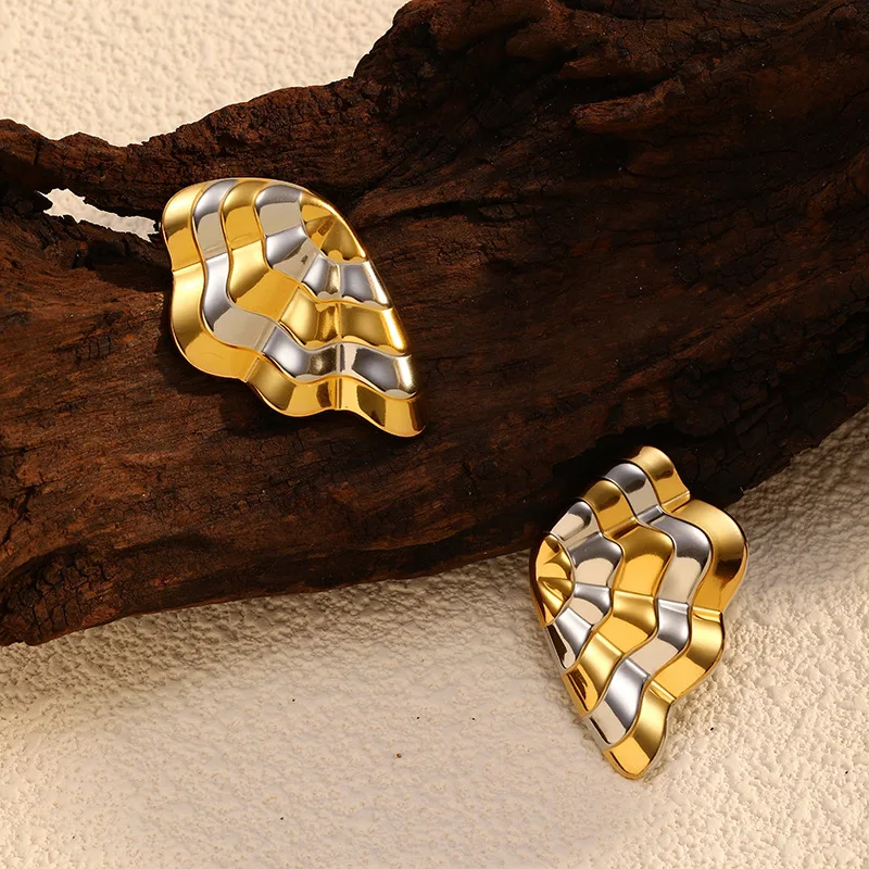 

Серьги для женщин в стиле бабочки, роскошный дизайн, высококачественные, персонализированные, двухцветные (золото и серебро), с ярким дизайном.