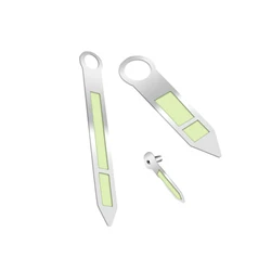 Watch Accessories Silver Edge Green Luminous Watch Hands Replace Repair Parts For ETA 6497 6498 Seagull ST3600 ST3620 Movements