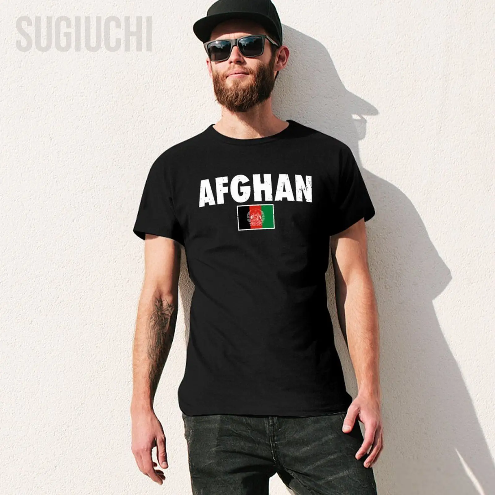 Men Afghan Vintage Afghanistan Flag Tshirt Tees O-neck T Shirts Women Boys 100% Cotton Short T-Shirt Unisex All Seasons