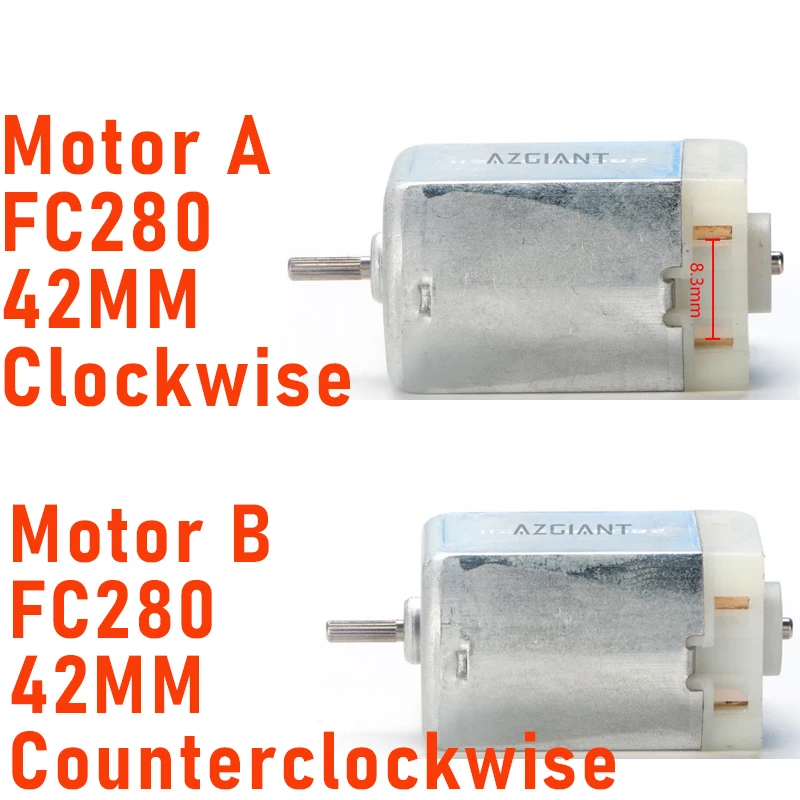 Azgiant High Torque High Speed 12V DC Mini Motor FC280 42MM 12000PRM DIY toy mini fan juicer water pump household vacuum cleaner