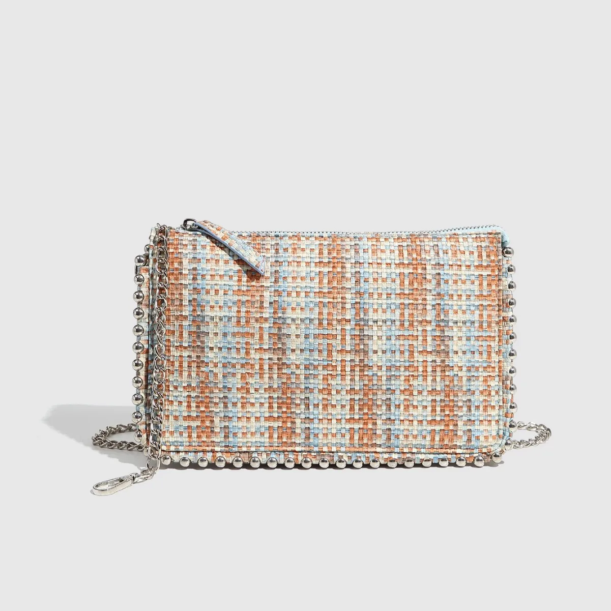 

Niche Design High-end Woven Bead Women's Small Square Bags Fashion Single Shoulder Crossbody Chain Bag Versatile Texture Handbag