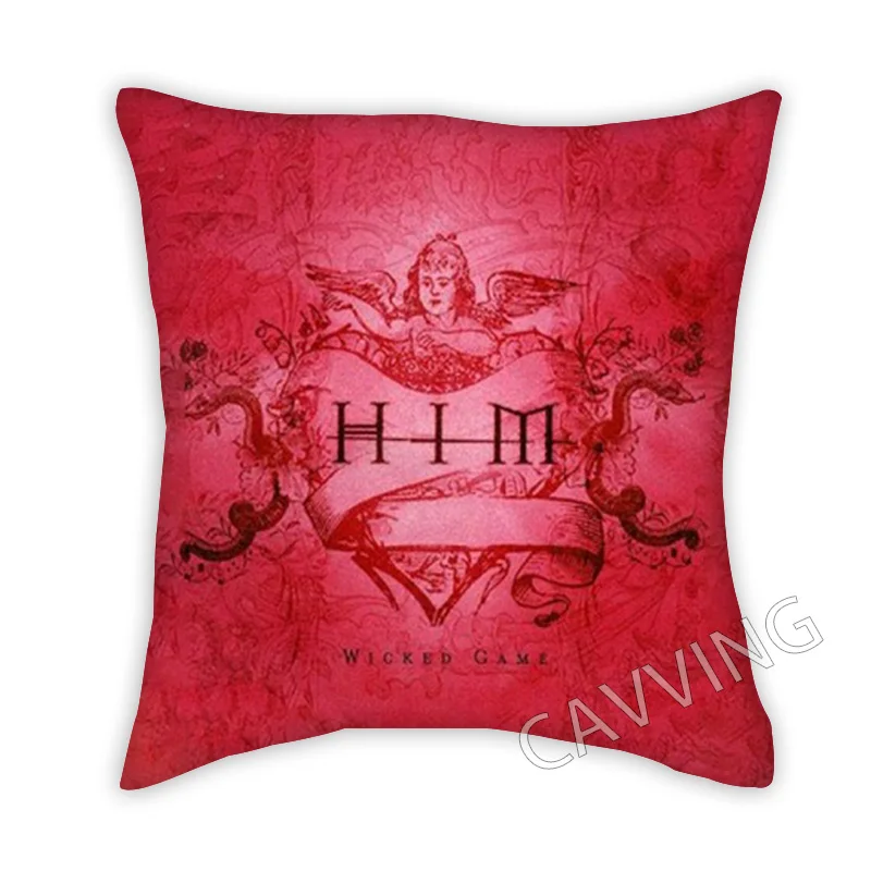 HIM BAND  3D Printed Polyester Decorative Pillowcases Throw Pillow Cover Square Zipper Cases Fans Gifts Home Decor