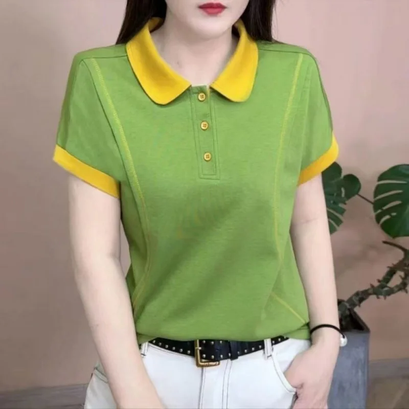 

Polo Dress Women Lapel Short-sleeved T-shirt Women's Summer New Polo Shirt Sports Casual Top Shirt Women Golf Shirt Women