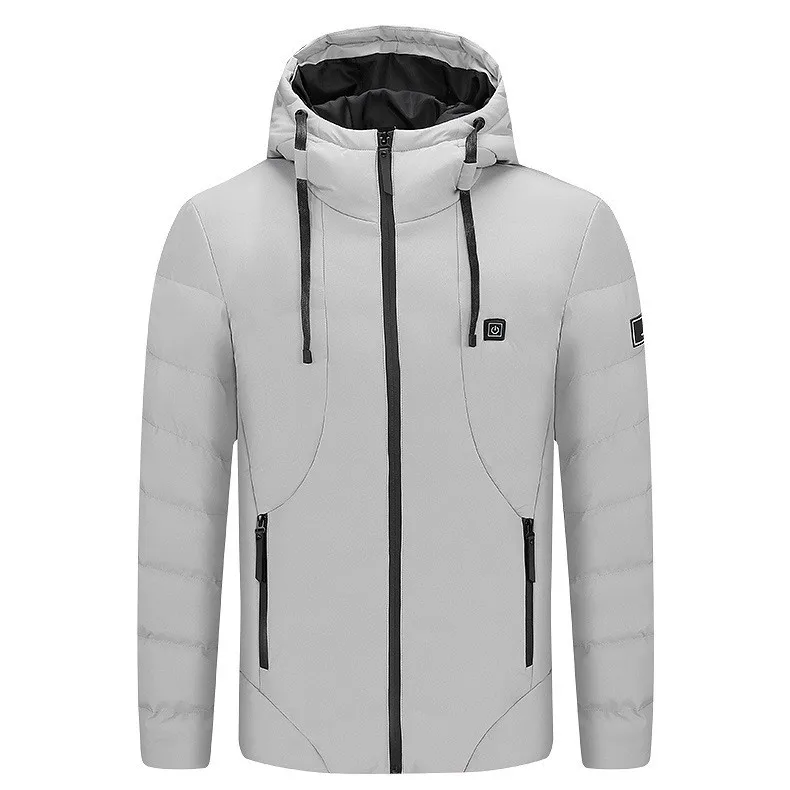 2025 Winter Men's Electric Cotton Jacket with USB Charging Hood for Warmth, Windproof and Cold proof Outdoor Sports Jacket