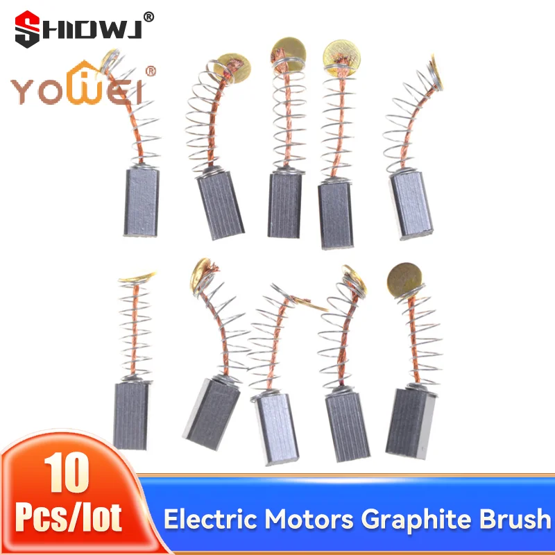 Últimos 10 Peças de Escovas de Carvão de Reposição 5x5x8mm para Mini Furadeiras, Retificadoras Elétricas, Motores Elétricos e Ferramentas Elétricas