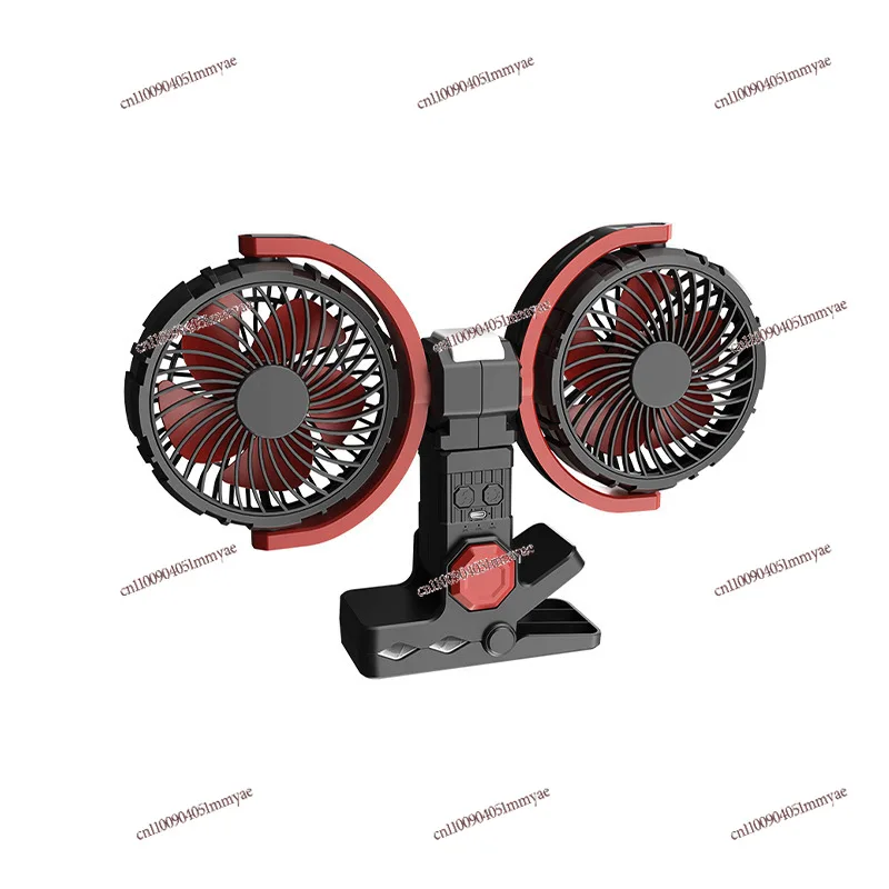 

Double head desktop fan Outdoor camping Long battery life Camping light Emergency charging fan