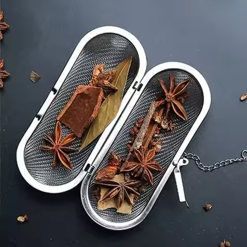 Spices and Soups Multipurpose Mesh Strainer for Tea Easy To Use with Chain for Kitchen and Daily Drinks Stainless Steel