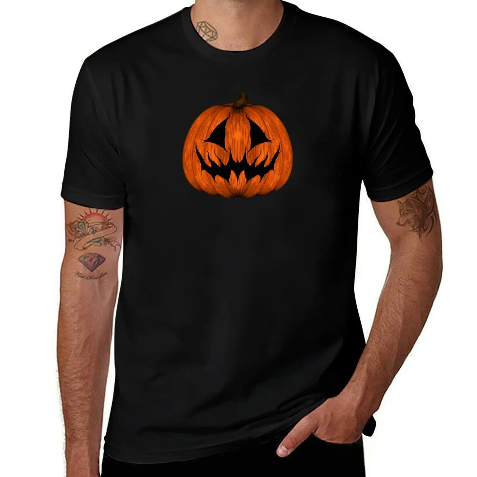 

Orange Pumpkin T-Shirt luxury clothing labubu Aesthetic clothing shirts graphic summer 2025 shirts men graphic