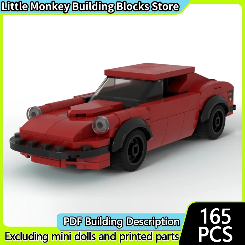 

Speed Racing Car Model MOC Building Bricks City Red Retro Car Modular Technology Children Holiday Gifts Assemble Toys Suit
