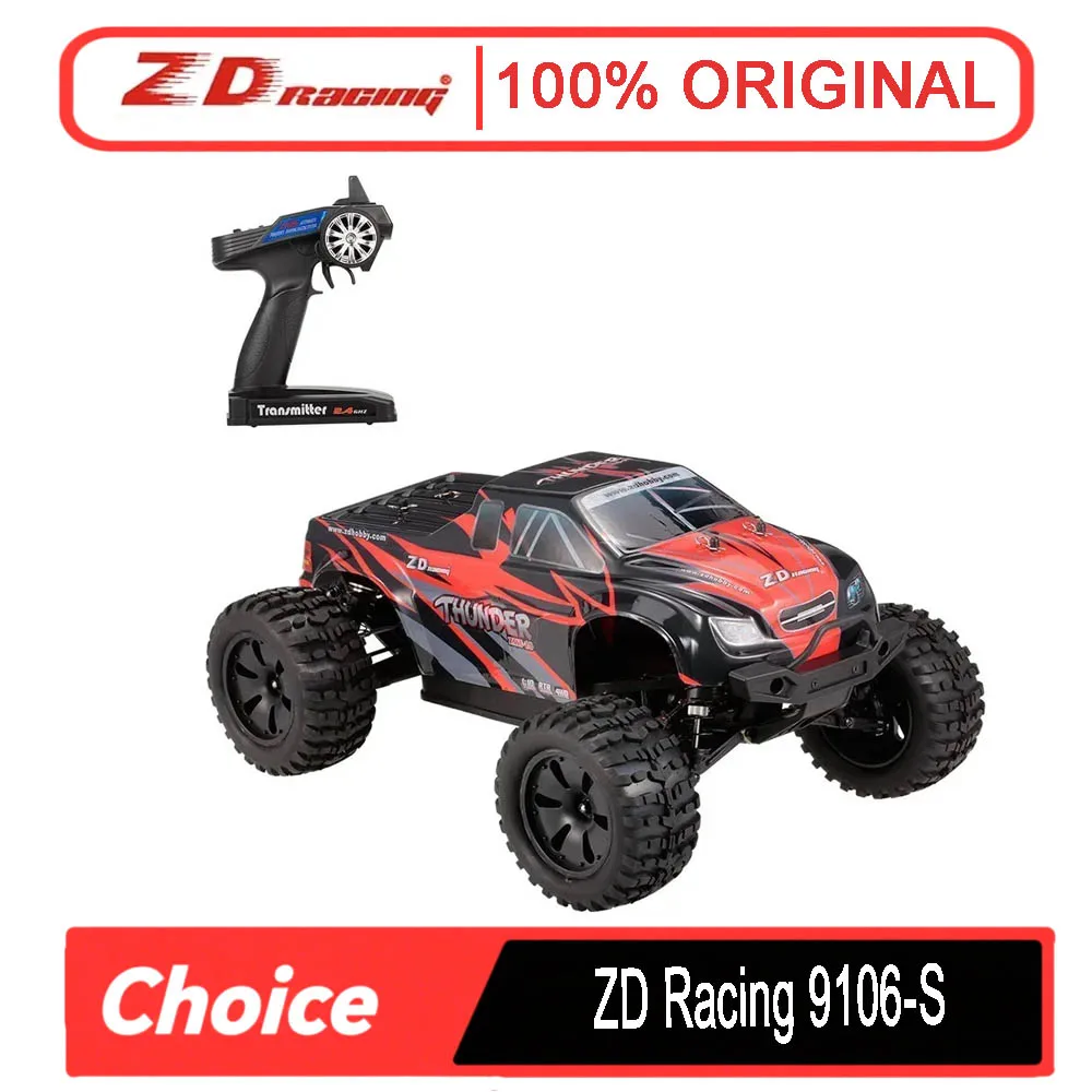 

ZD Racing 9106-S 1/10 4WD Brushless Monster Truck - 2.4GHz, 70km/h, RTR for Off-Road RC Bigfoot