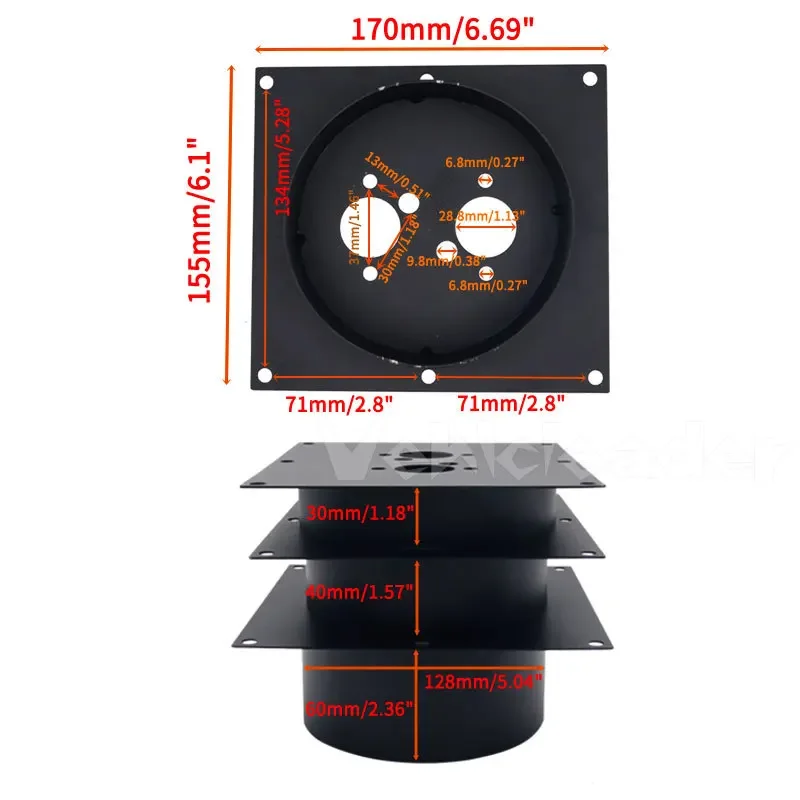 30mm 40mm 60mm Car Air Diesel Heater Upgraded Base Mounting Bracket Floor Plate For Eberspacher Webasto Car Truck VAN Camper