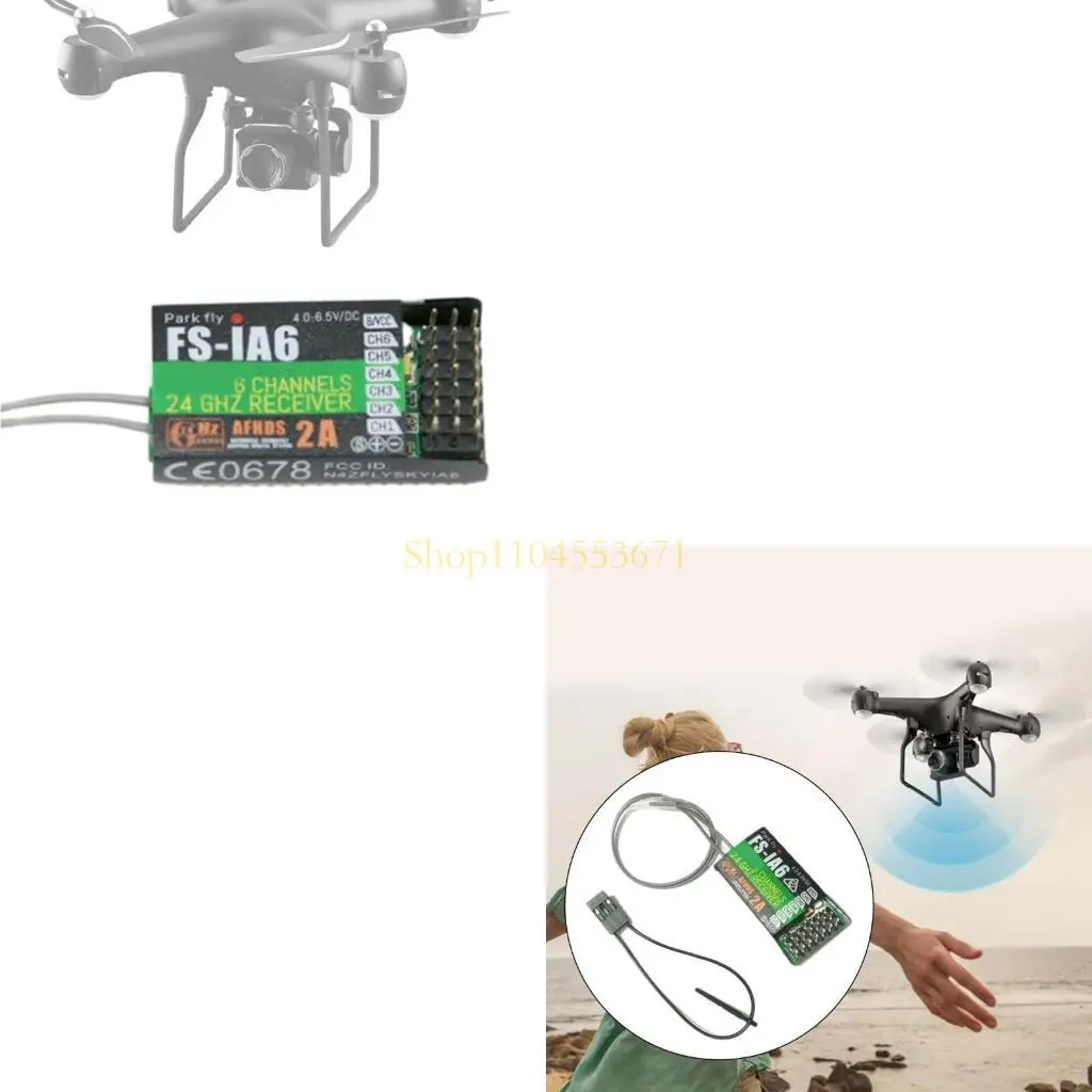 Best Seller FSiA6 Receiver Remote Control Aircraft and Helicopter 2.4G 6 Channel AFHDS 2A Receivers for Flysky i6x i6s